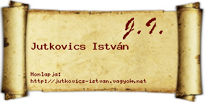 Jutkovics István névjegykártya